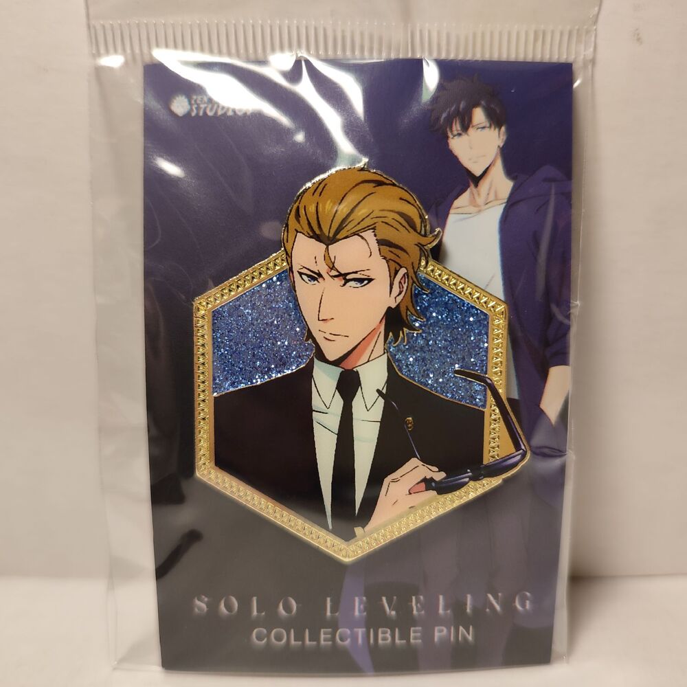 Solo Leveling Woo Jinchul Enamel Pin Official Anime Collectible Figure Badge